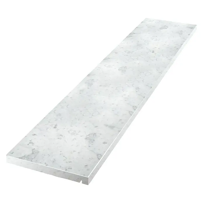 Fensterbank Bianco Carrara - 113 x 17,5 x 2 cm, Hellgrau, Glänzend