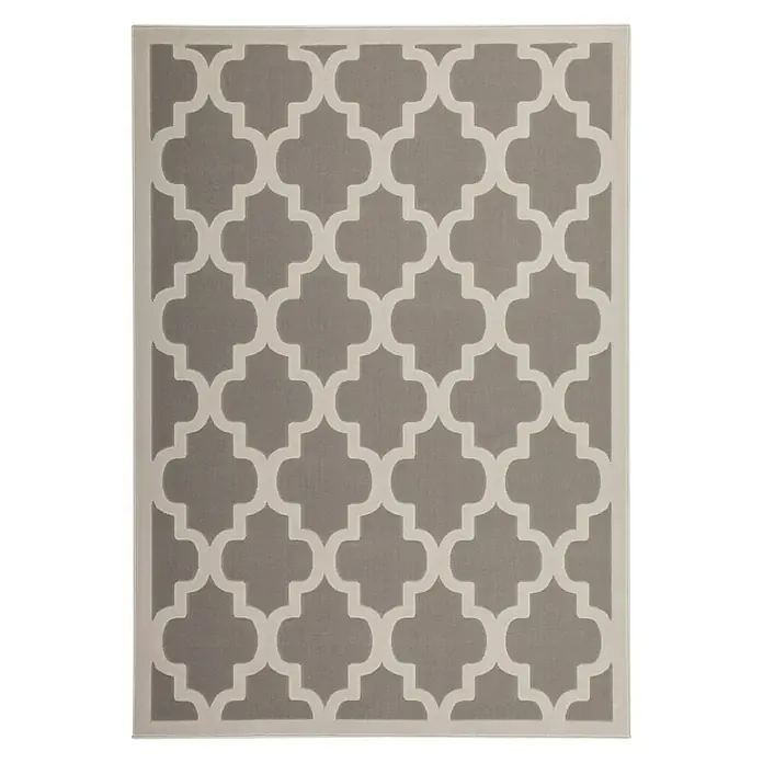 Kayoom Teppich Maroc 2087 - Silber, L x B: 230 x 160 cm, 100 % Polyester - Vorderansicht