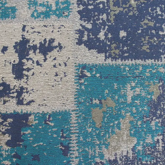 Kayoom Teppich Matrix - Türkis, L x B: 230 x 160 cm, 100 % Baumwolle - Detailaufnahme