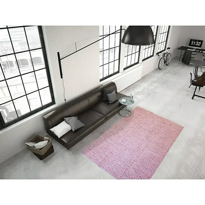 Kayoom Teppich Cocktail 400 - Pink, L x B: 150 x 80 cm, 100% Baumwolle - Stimmungsaufnahme