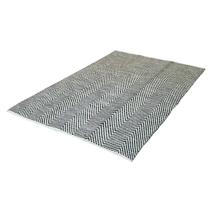 Kayoom Teppich Cocktail 500 - Grau, L x B: 170 x 120 cm, 100% Baumwolle - Ansicht von oben