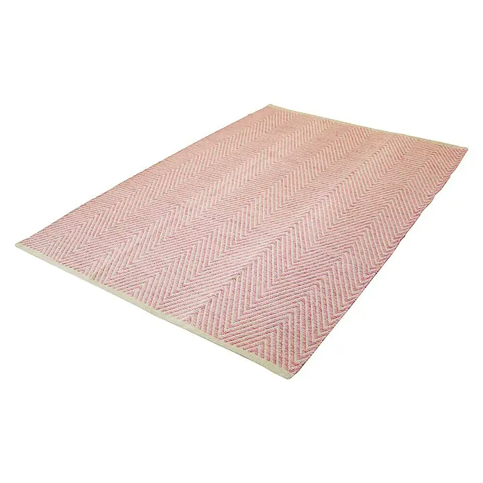 Kayoom Teppich Cocktail 500 - Pink, L x B: 170 x 120 cm, 100% Baumwolle - Ansicht von oben