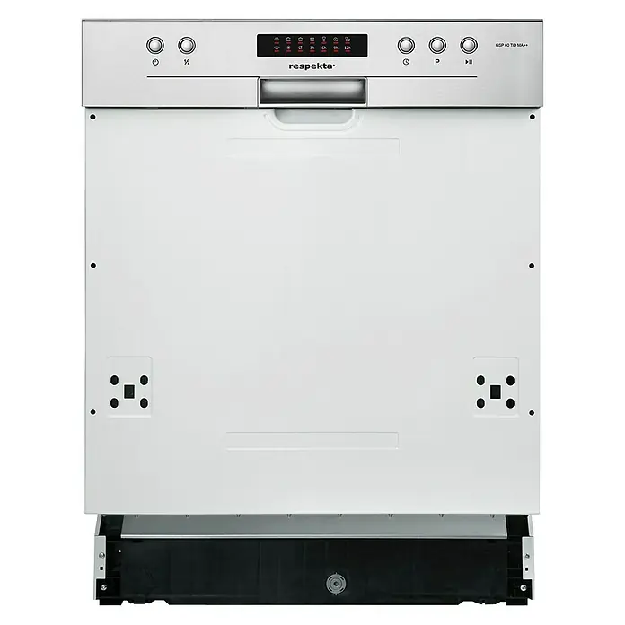 Respekta Küchenzeile KB250ESR - Breite: 250 cm, Mit Elektrogeräten, Rot - Vorderansicht