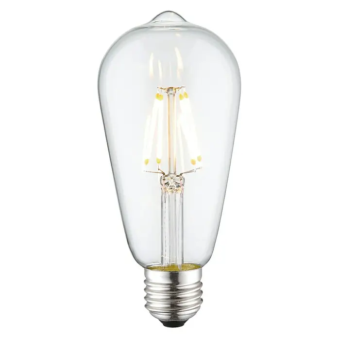 Home Sweet Home LED žarulja - 4 W, E27, Topla bijela, Prozirno, ST64 - Pogled sprijeda