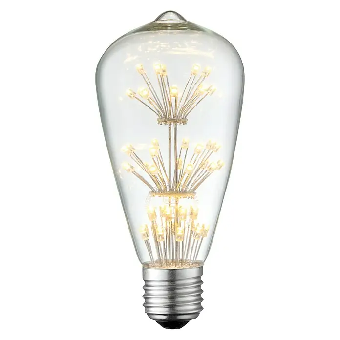 Home Sweet Home LED žarulja - 1,5 W, E27, Topla bijela, Prozirno, ST64 - Pogled sprijeda