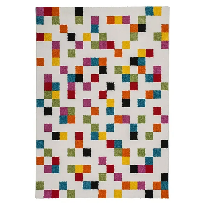 Kayoom Teppich Caribbean 233 - Weiß, Bunt, L x B: 230 x 160 cm, 100% Polypropylen - Vorderansicht