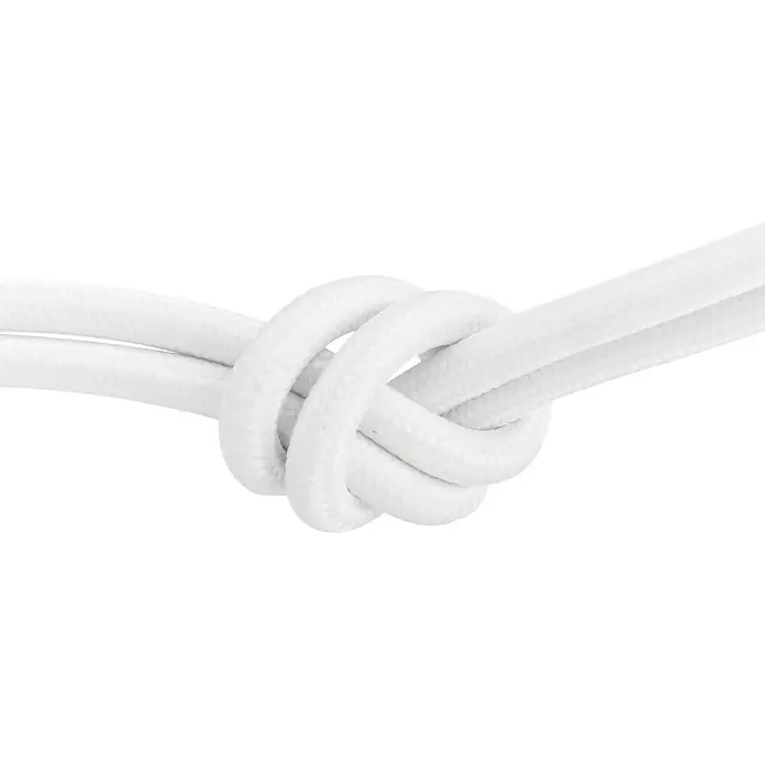 Home Sweet Home Tekstilni kabel na metar - Bijele boje, 3-žilno, 0,75 mm² - Pogled sprijeda