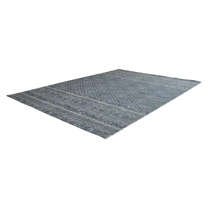 Kayoom Teppich Sunny 100 - Blau, L x B: 170 x 120 cm, 100% Polyester - Ansicht von oben