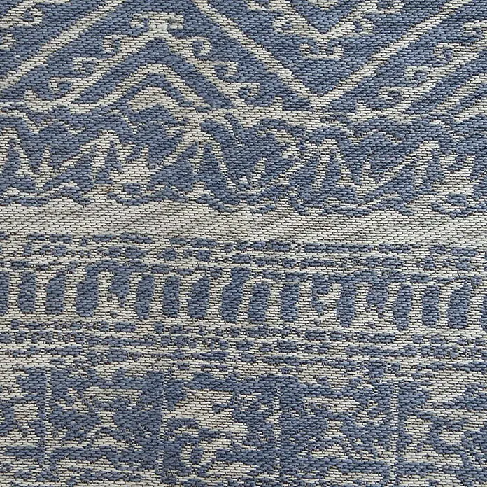 Kayoom Teppich Sunny Rund 100 - Blau, Hellblau, Durchmesser: 160 cm, 100% Polyester - Detailaufnahme