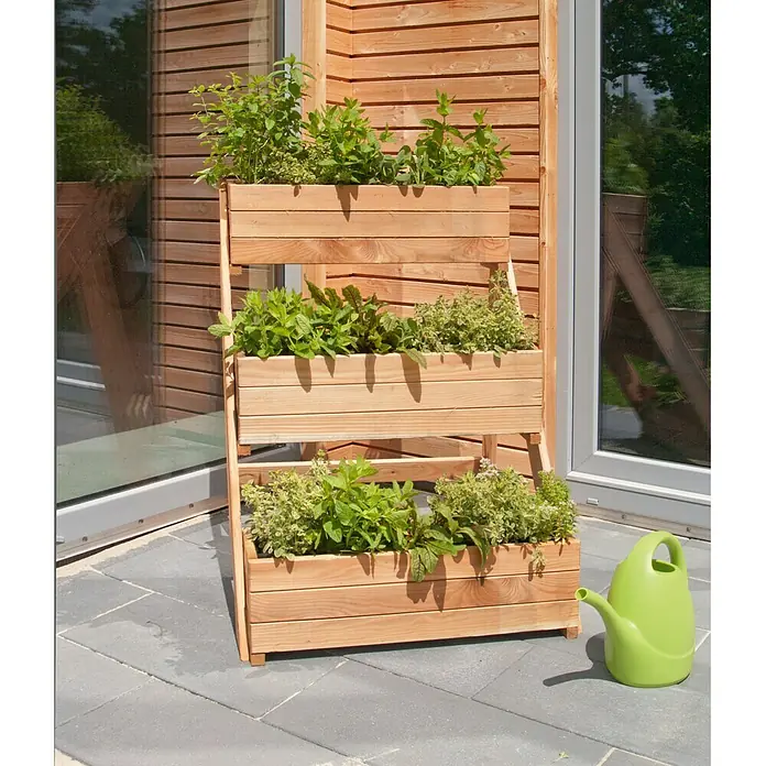 Pflanzkasten - Außenmaß (L x B x H): 92 x 78 x 102 cm, Holz, Natur