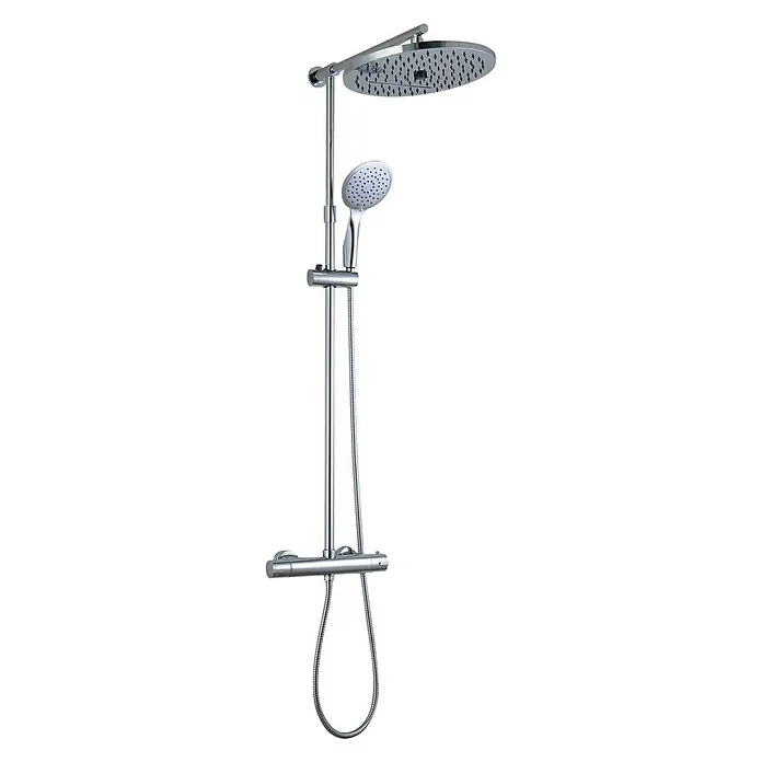 Rousseau Sistema de ducha Solano - Con grifo termostático, Número de tipos de chorro: 3 ud., Cromo