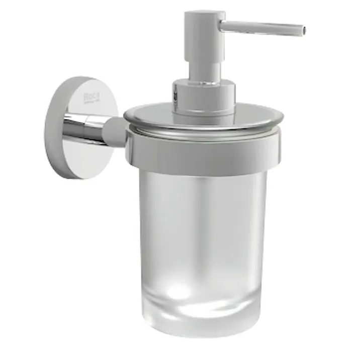 Roca Twin Dispensador de jabón de pared - Vidrio, Cromo