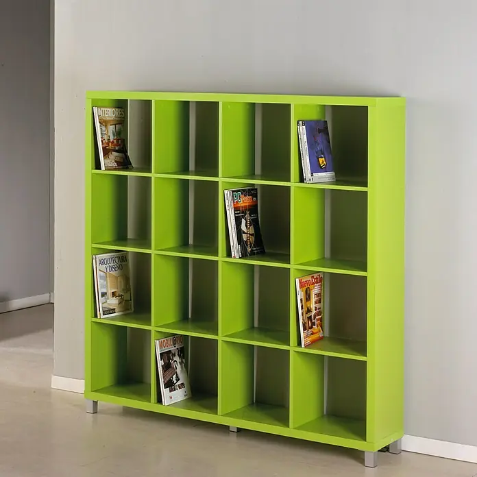Estantería de madera Kubox 16 huecos - An x Al: 146 x 153 cm, MDF, Verde