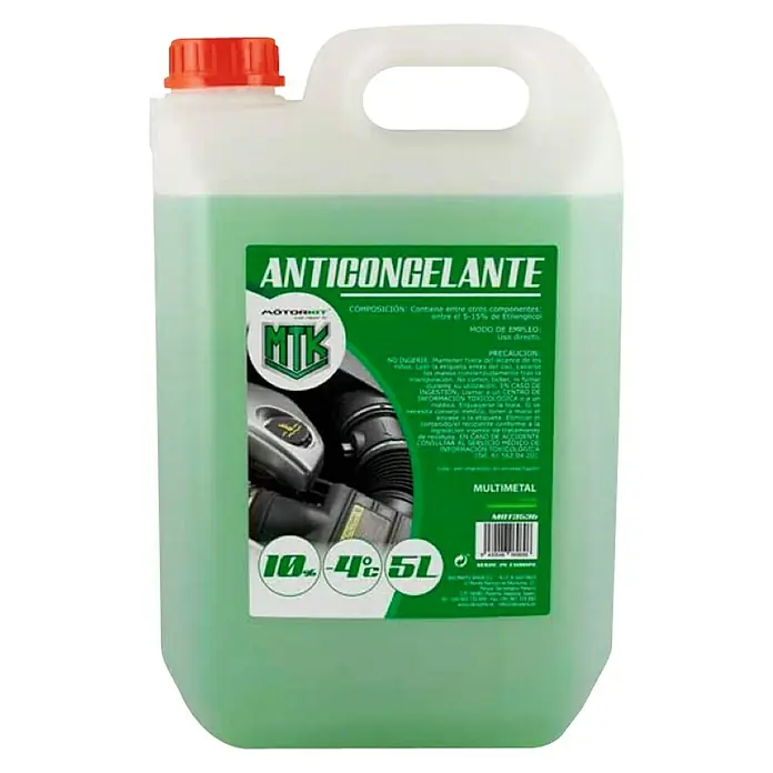 Anticongelante 10% - Apto para: Todos los motores, 5 l, Verde