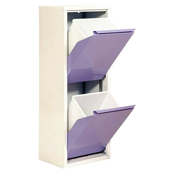 Simonrack Armario auxiliar - L x An x Al: 25 x 34 x 92 cm, Compartimentos con 2 cubetas extraíbles, Lila