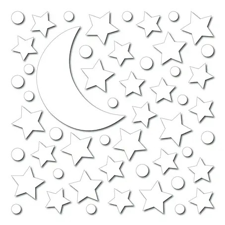 Adhesivos decorativos Estrellas blancas