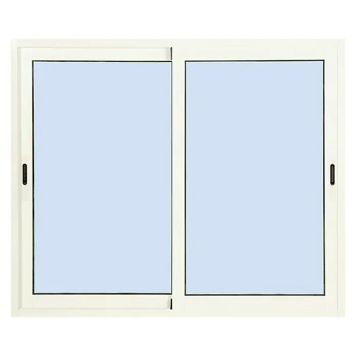 Solid Elements Ventana corredera de aluminio - 150 x 100 cm, Blanco, Sin persiana