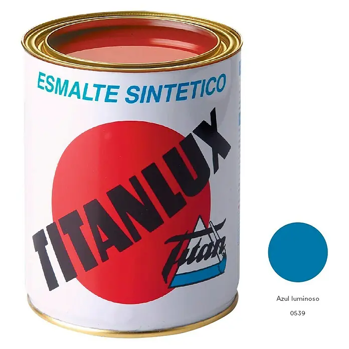 Titanlux Esmalte de color - Azul luminoso, 750 ml, Brillante