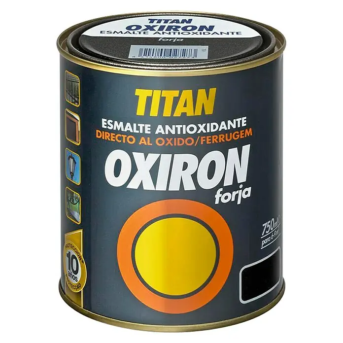 Titan Esmalte para metal Forja - Gris acero, 4 l, Base solvente