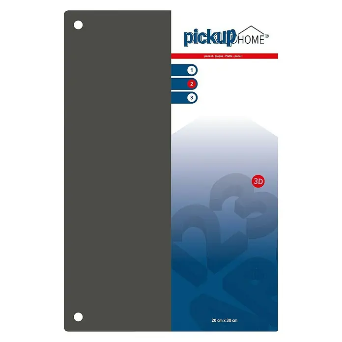 Pickup 3D Home Pločica s oznakom - D x Š: 20 x 30 cm, Sive boje