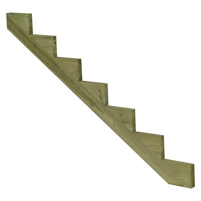 Plus Treppenwange 7-stufig - 175 x 4 x 119 cm, 7-stufig - Vorderansicht