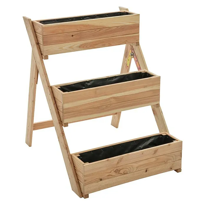 Pflanzkasten - Außenmaß (L x B x H): 92 x 78 x 102 cm, Holz, Natur