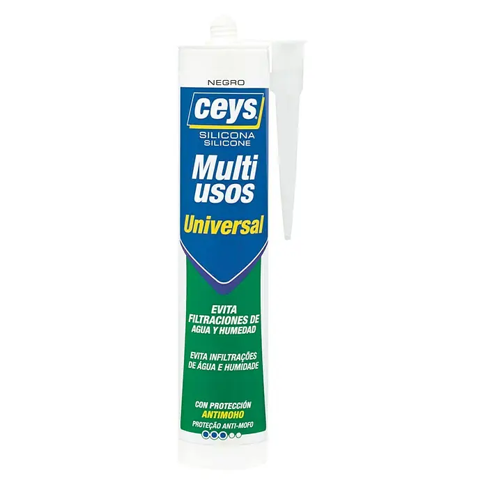 Ceys Silicona universal Multiusos - Negro, 280 ml