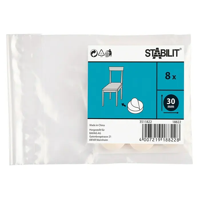 Stabilit Podlošci za tepih - 30 mm, Svijetlosive boje, 8 kom, Samoljepljivo