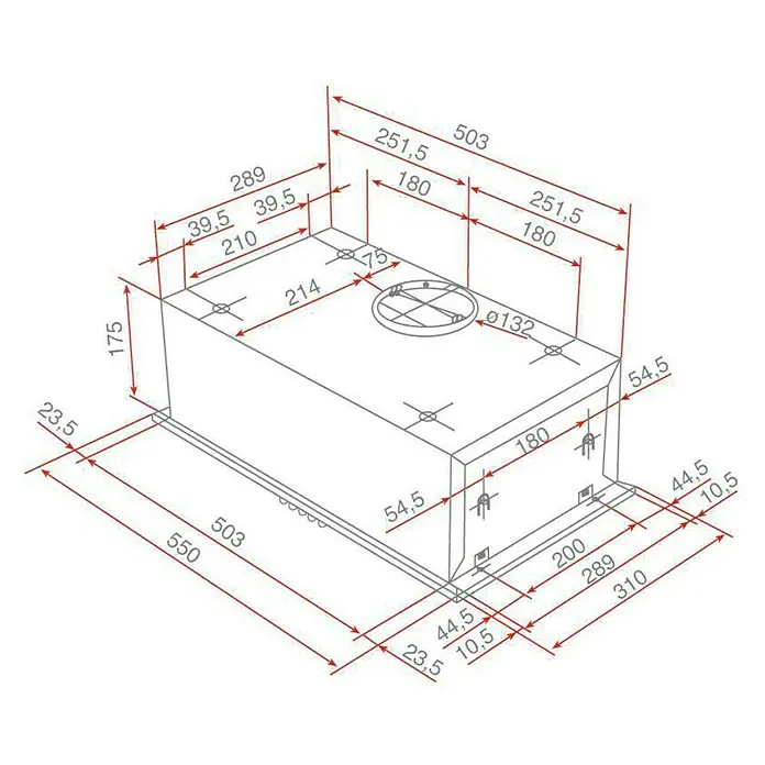 Teka Campana integrable GFH55 - Ancho: 55 cm, Potencia de aire máx.: 329 m³/h, Acero inoxidable