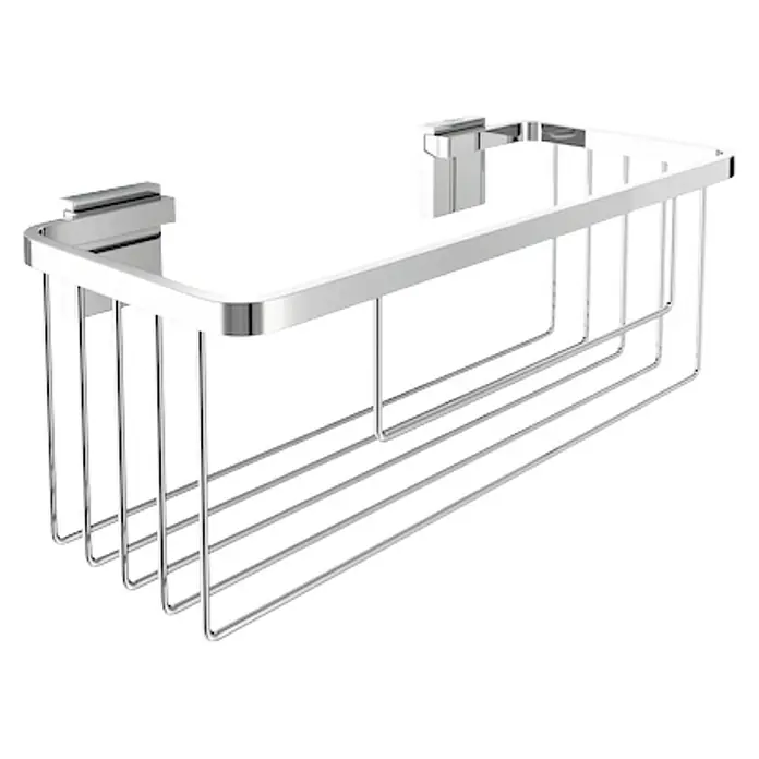 Roca Rubik Cesta de baño - 13,7 x 30 x 11,4 cm, Cromo, Brillante