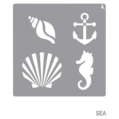 La Pajarita  Plantilla decorativa Stencil Sea