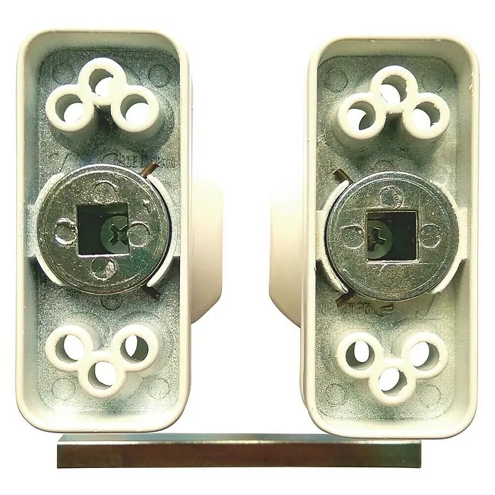 Pomo para puerta - Largo: 7 cm, Blanco, 2 uds.