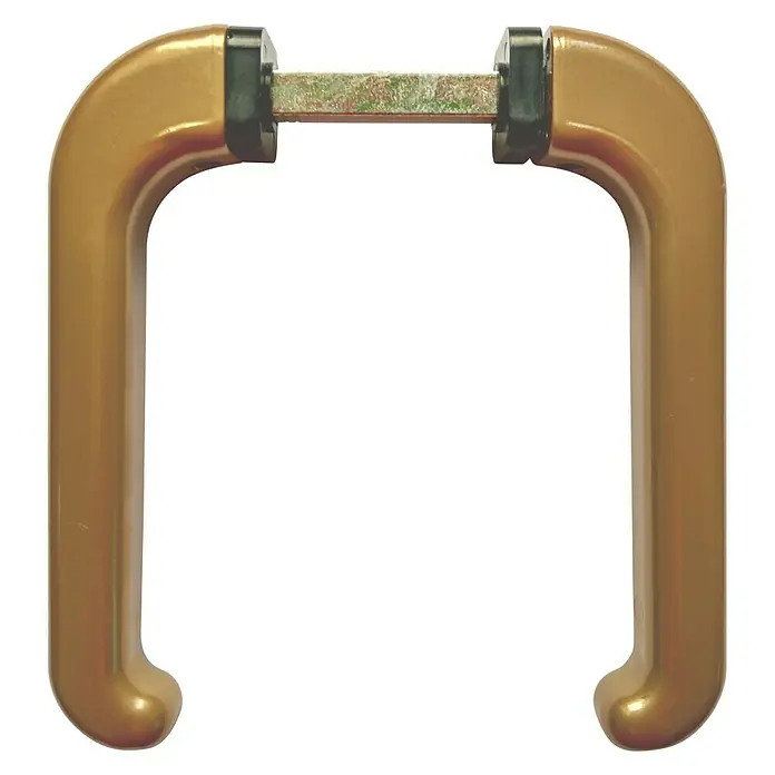 Manilla para ventana - L x An x Al: 12 x 1,5 x 3,5 cm, 1 par, Oro
