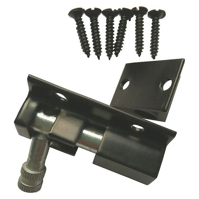 Cerrojo - Largo: 60 mm, Aluminio, Negro