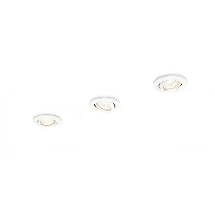 Philips Set de focos empotrables Enif - 50 W, Ø x Al: 90 mm x 1 cm, Blanco