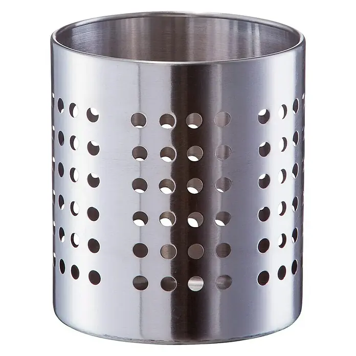 Zeller Present Cubertero portautensilios de cocina - L x An x Al: 12 x 12 x 13 cm, Acero inoxidable