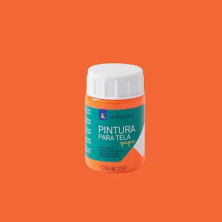 La Pajarita  Pintura tejidos Tela opaca naranja fluorescente