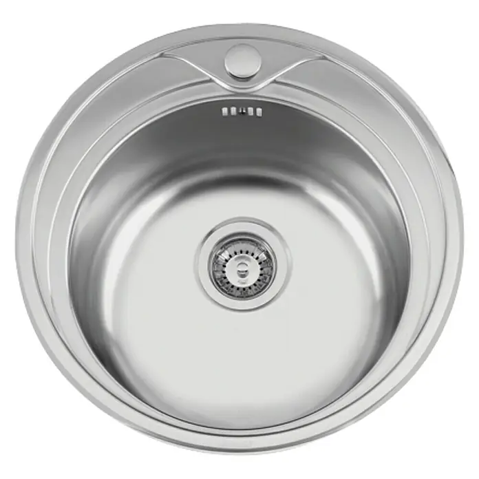 Rodi Fregadero encastrable Pio - 51 x 51 cm, Acero inoxidable, Cromo