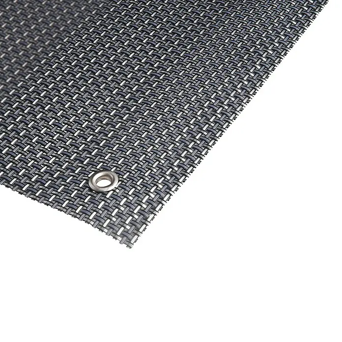 Malla de ocultación Vip - Efecto aluminio, Antracita, L x Al: 5 x 1 m