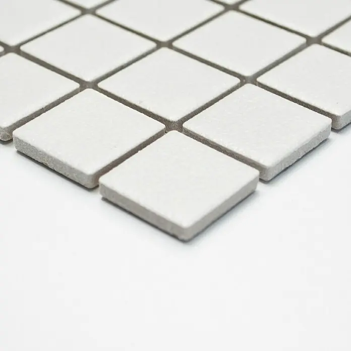 Mosaikfliese Quadrat AT101 - 32,6 x 30 cm, Weiß, Matt - Detailaufnahme