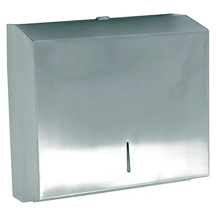 CM Baños Dispensador de toallas de papel - Acero inoxidable, Apto para: Toallas de papel plegadas