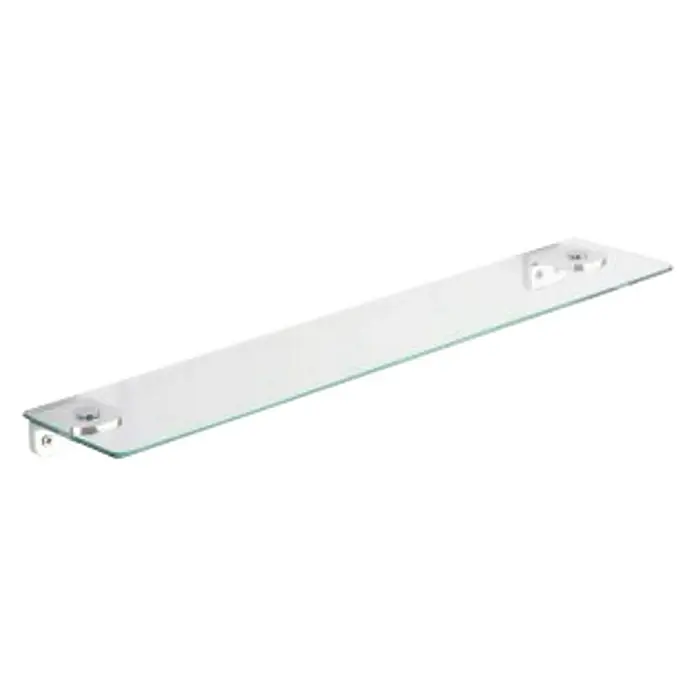 Tatay Flat Repisa de baño - Ancho: 50 cm, Vidrio, Transparente, Cromo