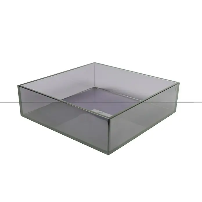 Deblanch Organizador acrílico - L x An x Al: 16 x 16 x 4,5 cm, Gris, Polipropileno