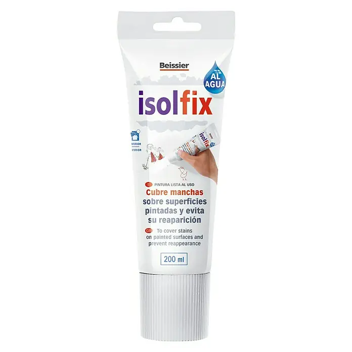 Beissier Pintura antimanchas Isolfix - Blanco, 200 ml, Mate