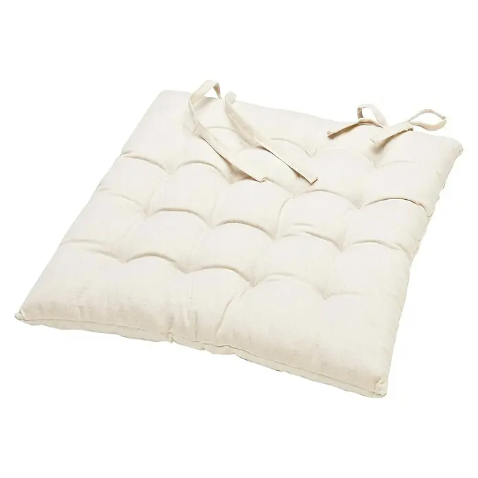 Cojín para silla - Crudo, 45 x 45 cm, 100% algodón