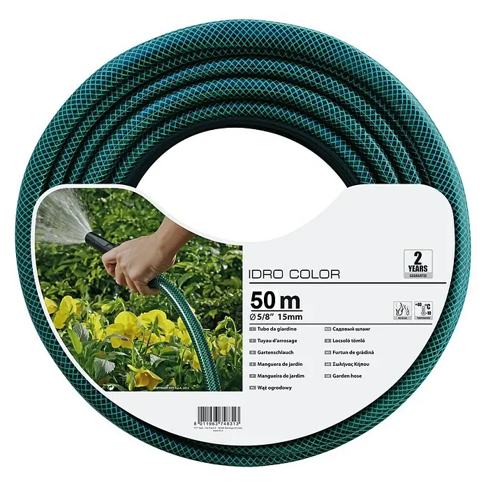 Manguera para jardín Idro Color - Largo: 50 m, Diámetro tubo flexible: 15 mm