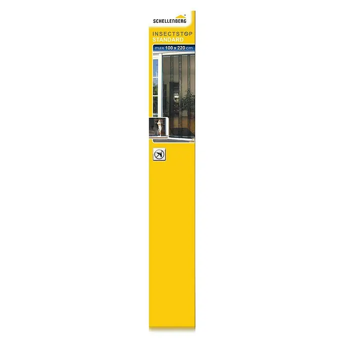 Schellenberg Mosquitera Insectstop Standard - An x Al: 100 x 220 cm, Color tejido: Antracita, Puertas
