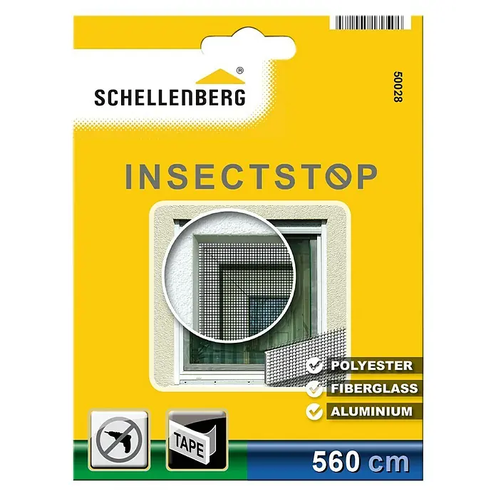 Schellenberg Insect Stop Cinta para mosquitera - 560 x 280 cm, Mosquitera, Puede cortarse a medida