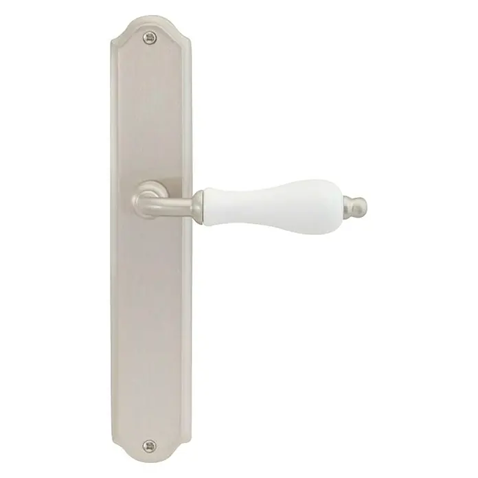 GDK Juego de manillas Porcelana y níquel - Largo: 25,3 cm, Plateado, Alargado
