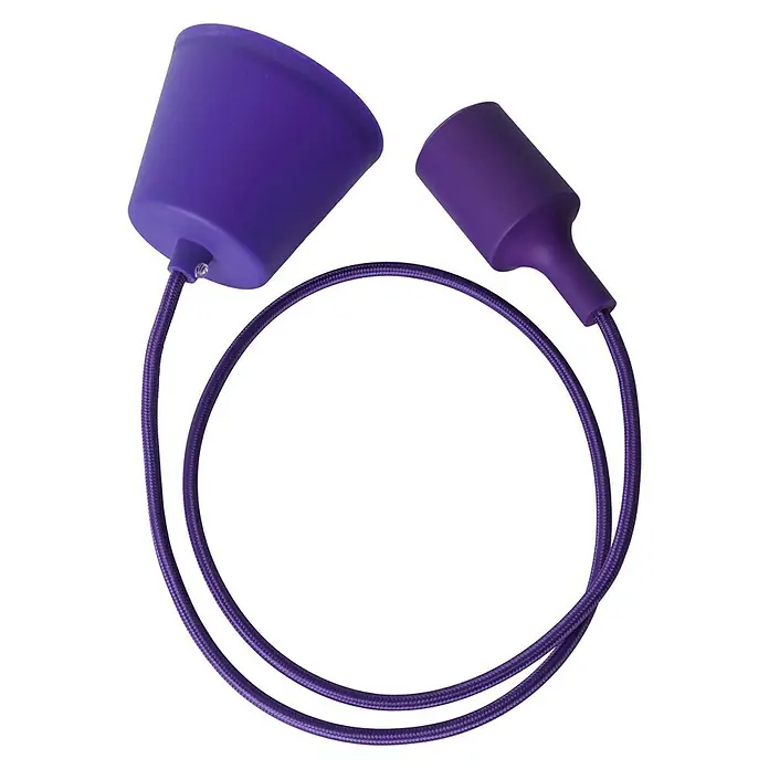 Sulion Lámpara colgante Silikon - 60 W, L x An x Al: 10 x 10 x 125 cm, Lila, E27